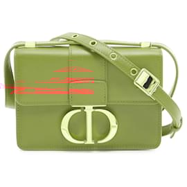 Dior-Dior Orange Micro Smooth Calfskin 30 Montaigne Flap-Orange