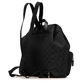 Gucci-Gucci Black GG Canvas Jackie Backpack-Black