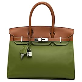 Hermès-Hermès Brown Barenia Faubourg Birkin Retourne 30-Brown