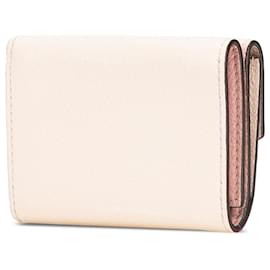 Louis Vuitton-Louis Vuitton Pink Leather Lockmini Wallet-Pink