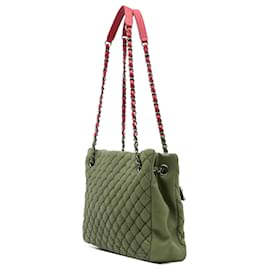 Chanel-Chanel Pink Quilted Iridescent Calfskin New Bubble Tote-Pink,Other