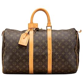 Louis Vuitton-Louis Vuitton Brown Monogram Keepall 45-Brown