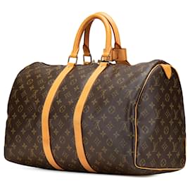 Louis Vuitton-Louis Vuitton Brown Monogram Keepall 45-Brown