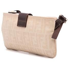 Fendi-Fendi Sac en bandoulière en toile Zucca marron-Marron,Beige