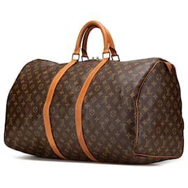 Louis Vuitton-Louis Vuitton Brown Monogram Keepall 55-Brown