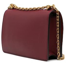 Dior-Dior Red Calfskin J Adior Chain Flap-Red,Dark red