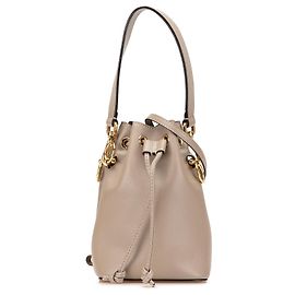 Borsa a secchiello Mon Tresor mini in pelle marrone Fendi Marrone Beige