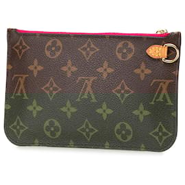 Louis Vuitton-Pochete Neverfull Monograma Marrom Louis Vuitton-Marrom
