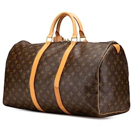 Louis Vuitton-Louis Vuitton Brown Monogram Keepall 50-Brown