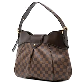 Louis Vuitton-Louis Vuitton Brown Damier Ebene Sistina MM-Brown