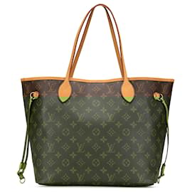 Louis Vuitton-Louis Vuitton Brown Monogram Neverfull MM-Brown