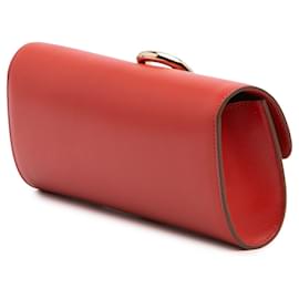 Hermès-Hermès Red Tadelakt Egee Clutch-Red