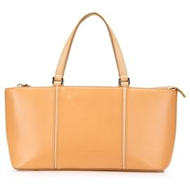 Burberry-Burberry Brown Leather Tote-Brown,Light brown