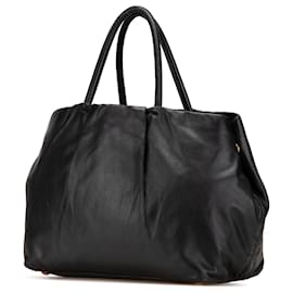 Prada-Prada Black Nappa Fiocco Bow Tote-Black