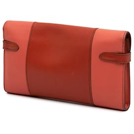 Hermès-Hermès Red Epsom Flag Kelly Longue Wallet-Red,Other