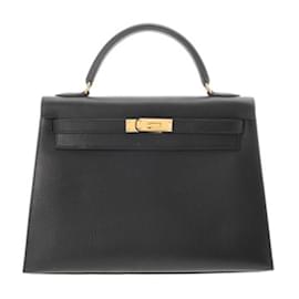 Hermès-Hermes Kelly 32 Handbag-Black