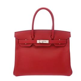 Hermès-Hermes Birkin 30 Handbag in Rouge Casaque-Red