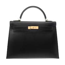 Hermès-Hermes Kelly 32 Handbag-Black