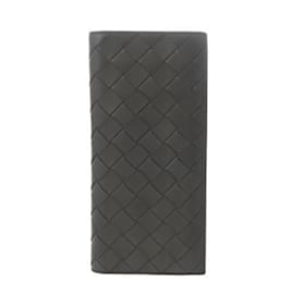 Bottega Veneta-Bottega Veneta Intrecciato Long U-shaped Zipper Wallet-Brown,Black