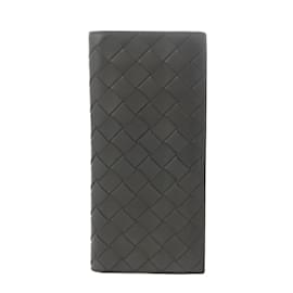Bottega Veneta-Bottega Veneta Intrecciato Long U-shaped Zipper Wallet-Brown,Black