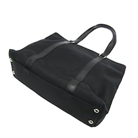 Gucci-Gucci 257304 Women's Black Canvas and Leather Tote Bag-Black