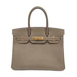 Hermès-Hermes Birkin 30 Handbag in Etoupe Gray-Taupe
