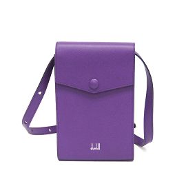 Alfred Dunhill Bolsa de ombro de couro feminino Dunhill Cadogan Roxo