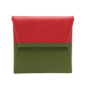 Hermès-Hermes Bastia Women's Leather Coin Purse-Red