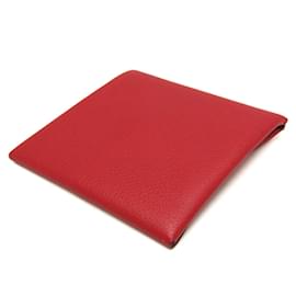 Hermès-Hermes Bastia Women's Leather Coin Purse-Red