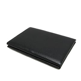 Hermès-Hermes Calvi Duo Epsom Leather Card Case-Black