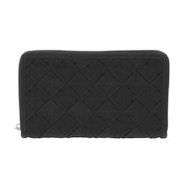 Bottega Veneta-Bottega Veneta Black Nylon Long Wallet-Black