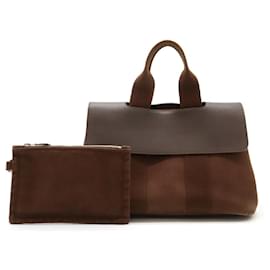 Hermès-Hermes Valparaiso PM Handbag Tote Bag-Brown