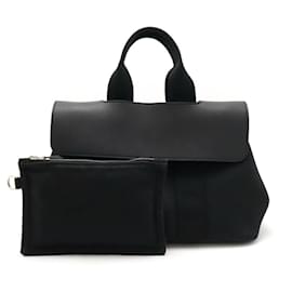 Hermès-Hermes Valparaiso PM Handbag Tote Bag-Black