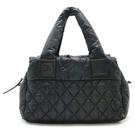 Chanel-Chanel Cococoon Quilted Tote Bag-Black,Dark red
