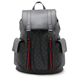 Gucci-GUCCI Soft GG Supreme Sherry Line Backpack-Brown,Black,Red,Navy blue