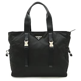 Prada-Prada Triangle Tote Bag-Black