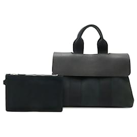 Hermès-Hermes Valparaiso PM Handbag Tote Bag-Black