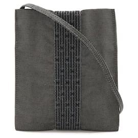 Hermès-Hermes Air Line Shoulder Bag Pouch Pochette-Brown,Black
