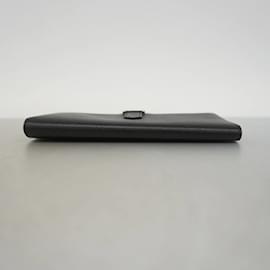 Hermès-Hermes Long Wallet Bearn Soufflet in Black Epsom Leather-Black