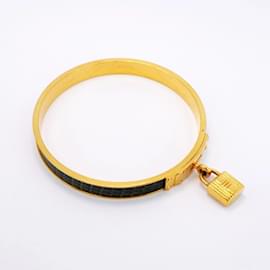 Hermès-Hermes Bangle Kelly GP Plated Gold Green Ladies-Golden,Green
