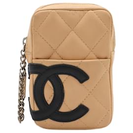 Chanel-Chanel Cambon Line Cigarette Case-Black,Beige