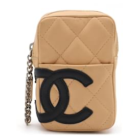 Chanel-Chanel Cambon Line Cigarette Case-Black,Beige