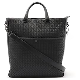 Bottega Veneta-Bottega Veneta Intrecciato Tote Bag-Black