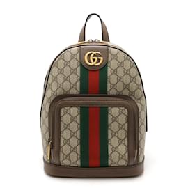 Gucci-GUCCI Ophidia GG Supreme Small Backpack-Brown,Red,Beige,Green