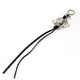 Loewe-Loewe Anagram Key Ring Holder Bag Charm-Black,Silvery