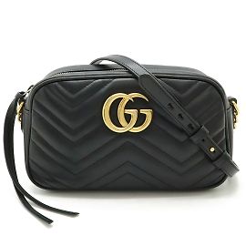 Gucci GG Marmont Shoulder Bag Pochette Black