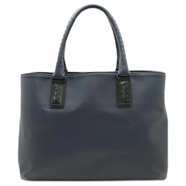 Bottega Veneta-Bottega Veneta Marco Polo Tote Bag-Black,Navy blue