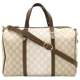 Gucci-Gucci GG Supreme Handbag-Brown,Cream