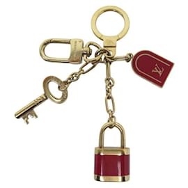 Louis Vuitton-LOUIS VUITTON M60074 CHARM KEYCHAIN BAG PENDANT LOCK CARABINER-Golden