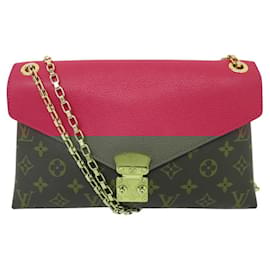 Louis Vuitton-LOUIS VUITTON PALLAS CHAIN MONOGRAM M41201 SHOULDER HAND BAG-Brown